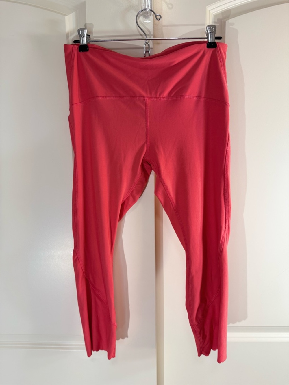RBX Orange Cropped Active Leggings with Scalloped Hem Medium